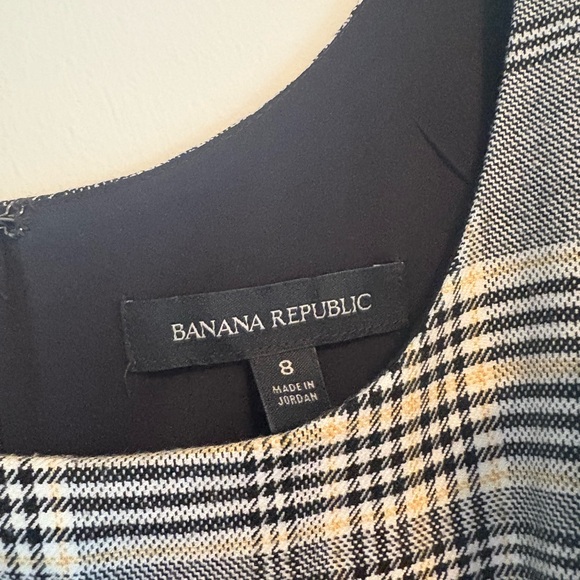 Banana Republic Black and White Plaid Mini Dress - Picture 2 of 5
